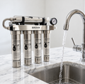 T.C.F. CommercialForge Purificatore d' acqua 5 stadi montato frontalmente, un filtro per acqua robusto e affidabile, filtrazione a 5 stadi che filtra efficacemente l' acqua del rubinetto